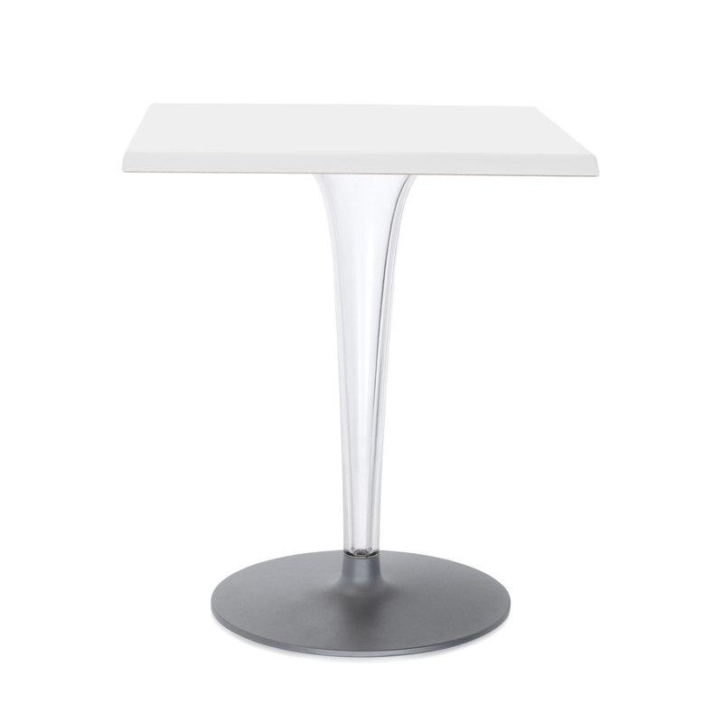 Top Top Coffee Table, White Melamine, 28.5" H x 28" L x 28" W