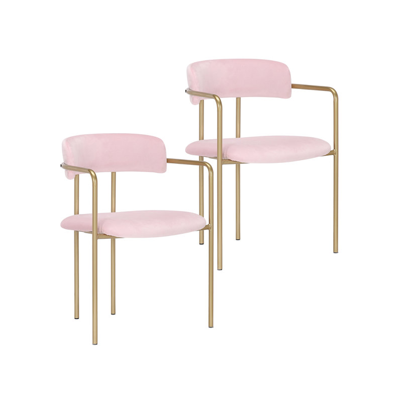 Chestertown 18.11'' H Velvet Upholstered Armchair, Pink