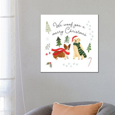 Holidogs I 1 Piece Wrapped Canvas Painting