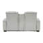 Causeuse inclinable manuelle avec centre Reny, base DEL, gris clair