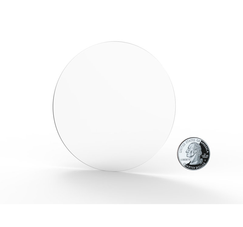Disque rond en plexiglas transparent, 6 po x 6 po x 3/16 po