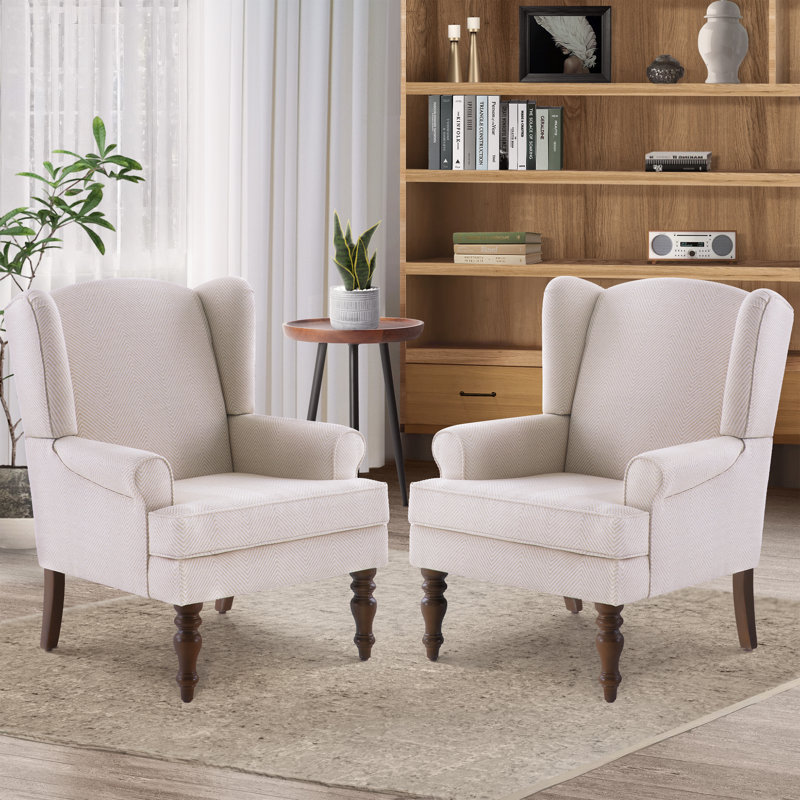 Upholstered Accent Chair, Beige