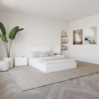 Ensemble de chambre à coucher avec rangement réversible 3 pièces Porter