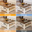 Table basse carrée Zara avec tablettes de rangement à 2 niveaux-1898881398