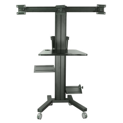 Support de bureau universel à hauteur réglable à 3 écrans mobile pc cart Claudette