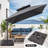11' Square Patio Cantilever Umbrella, Base Included-64782525