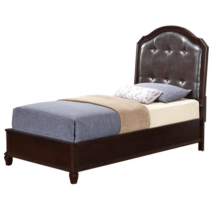 Lit tapissier standard Nora Clarkstown, Cappuccino, Simple