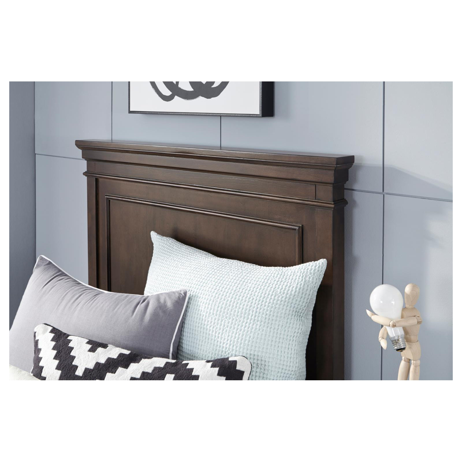 Jayden Complete Panel Bed, Twin, Brown