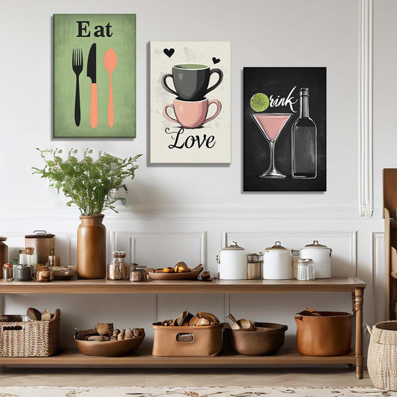 3 Piece Wrapped Canvas Print, 40 cm H x 30 cm W