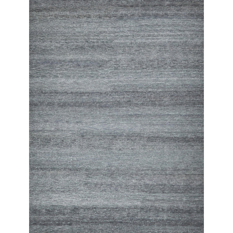 Merino Wool Area Rug in Dark Gray, Rectangle 8' x 10'