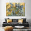 Feuille d'or abstraite, reproduction sur toile-93060831
