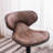 Masaccio Weathered Upholstery Airlift Adjustable Swivel Barstool With Chrome Base-546061885