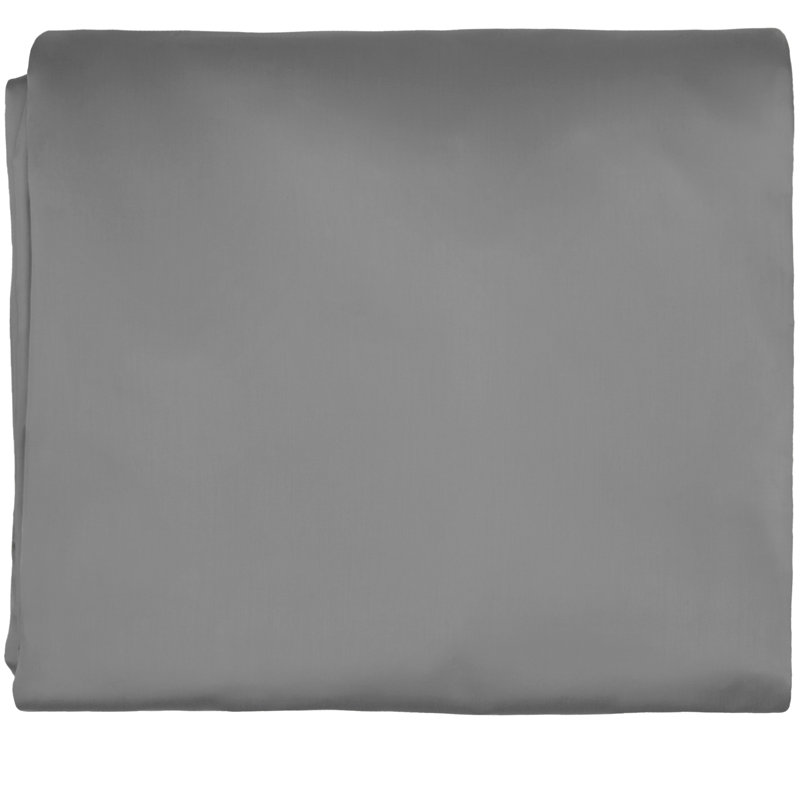 King Size Gray Organic Cotton Sateen Fitted Sheet