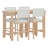 5-Piece Counter Height Dining Table With 4 Chairs