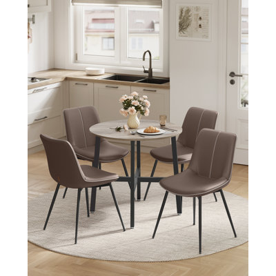Brillion Round Metal Base Dining Table