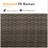 2-Piece All-Weather Outdoor Rattan Patio Furniture Set With  25.2 Inches Width Armless Sofa & Coffee Table,