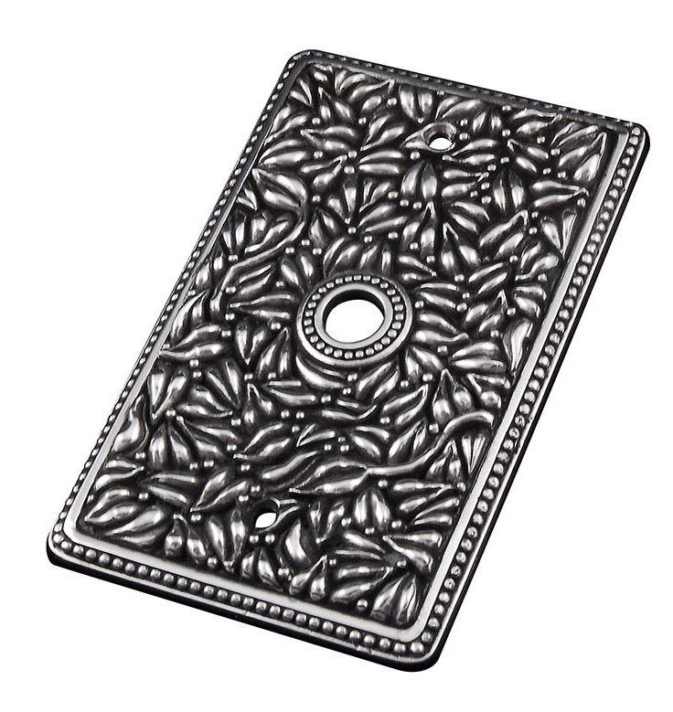 San Michele 1-Gang Coax Wall Plate, Antique Silver