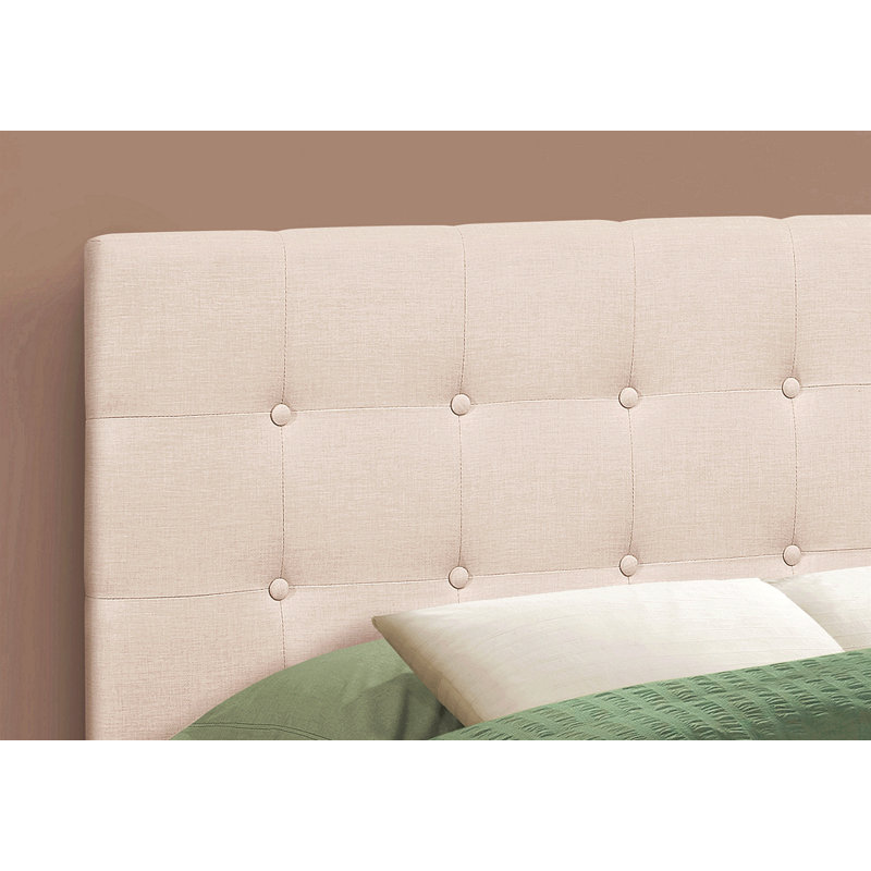 Lit, tête de lit seulement, lit double, chambre à coucher, revêtement, Lit double, Beige