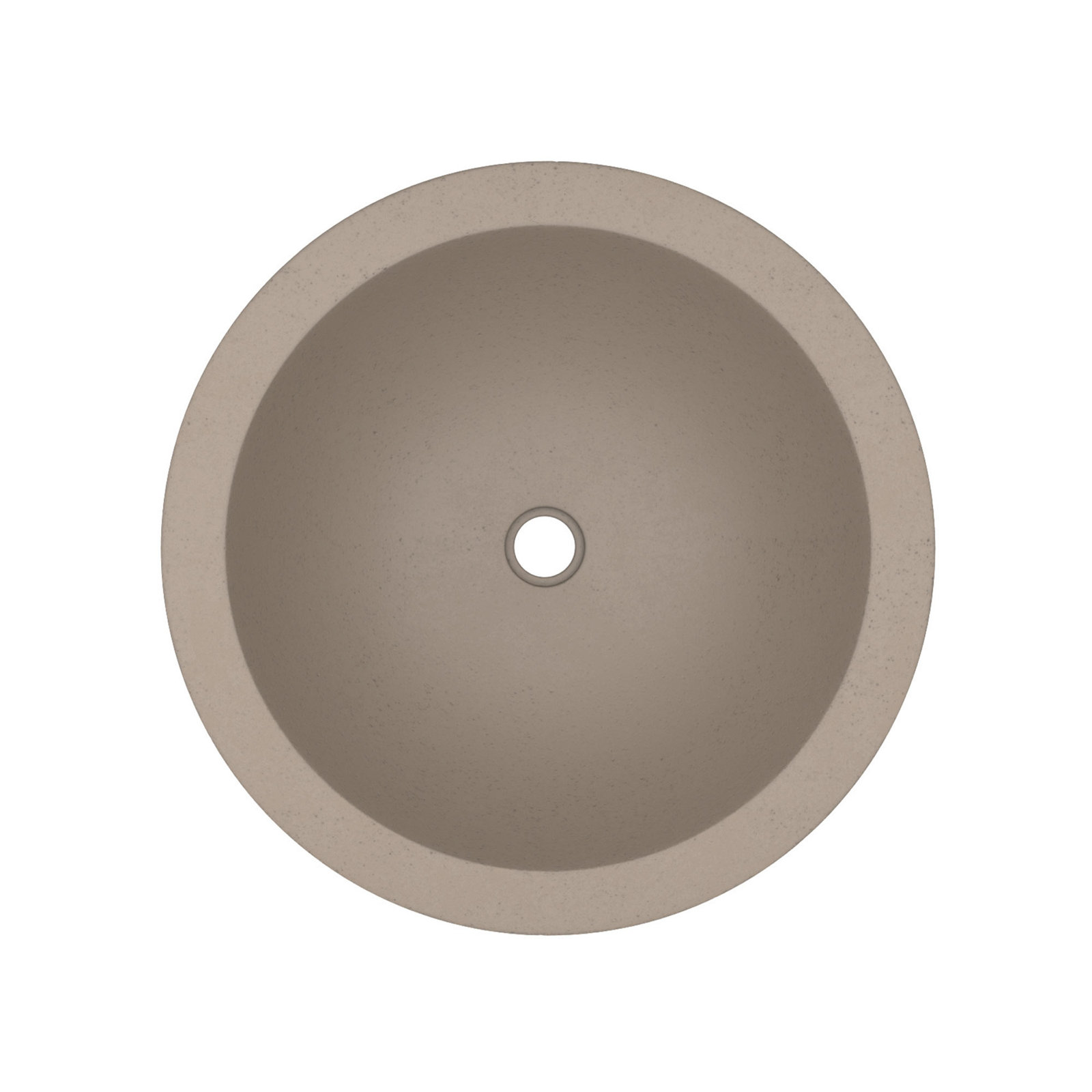 NativeStone Morro Round Concrete Vessel Sink, Earth