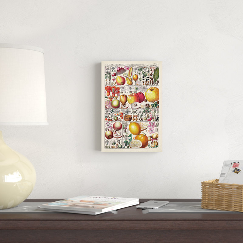 Tableau des fruits, H 12 po x l 8 po