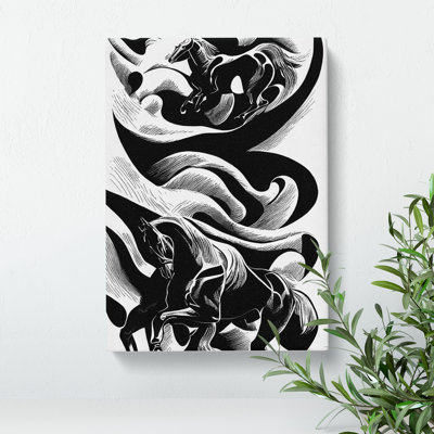 Monochrome Horse No.2 - Wrapped Canvas