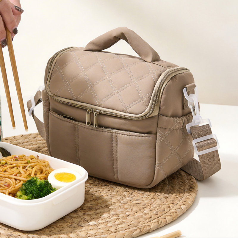 Portable Insulated Lunch Bag, Camel
