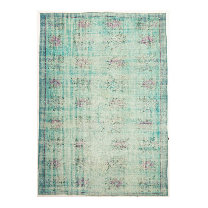 Handmade Cotton and Wool Abstract Area Rug