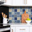 Chadabe 50cm x 100cm PVC Singular Tile in Navy