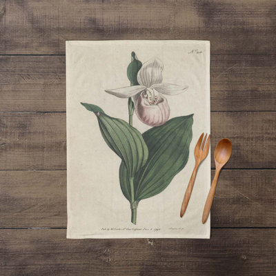 Showy Lady's-Slipper - Botanical Tea Towel