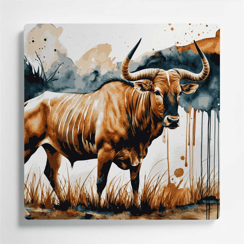 Faune, art mural gris, H 16 po x l 16 po