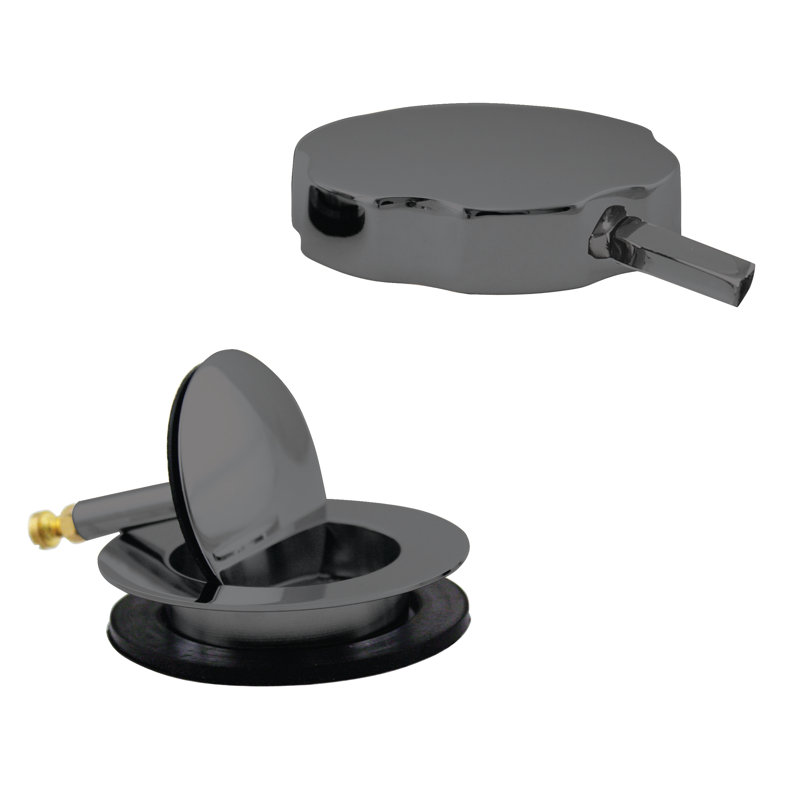 Lever Assisted Replacement Trim for Cable Drive Bath Drain Waste & Overflow Assemblies, Matte Black