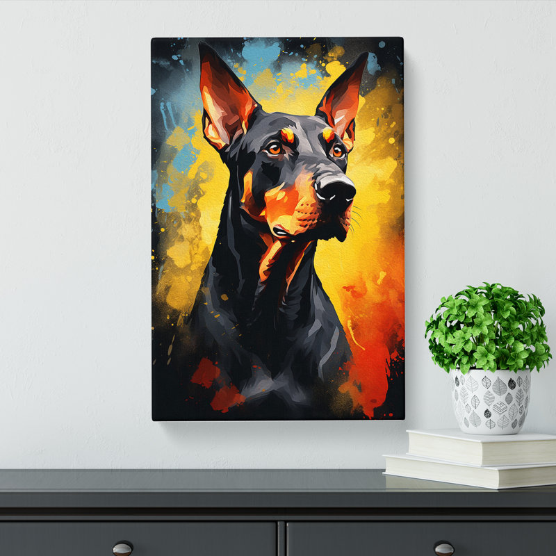 Doberman - No Frame Print, 50cm H x 35cm W x 3cm D