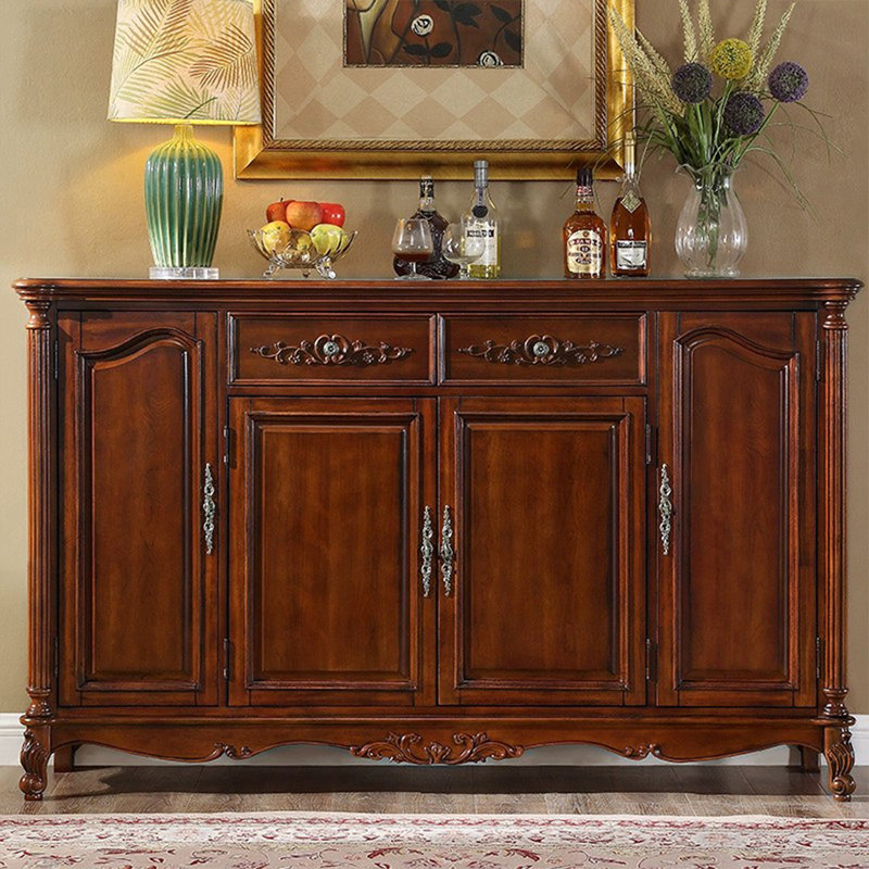 Buffet en noyer massif et bois manufacturé