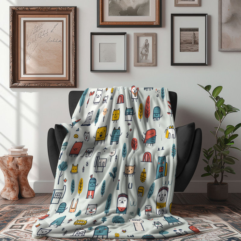 Fun Animations - 1 Piece Premium Blanket, Twin