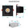 Luxrite 4" Square LED Recessed Lighting, J-Box, 15W, 5 Colour Selectable 2700K-5000K, Dimmable, Wet Rated,  Black Trim 4 Pack