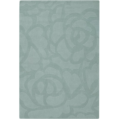 Tapis vert floral SAMPLE-Jaipur