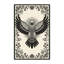 Tapis oriental beige classique lavable à la machine Oryn Harpy Eagle - Reliure-592054694