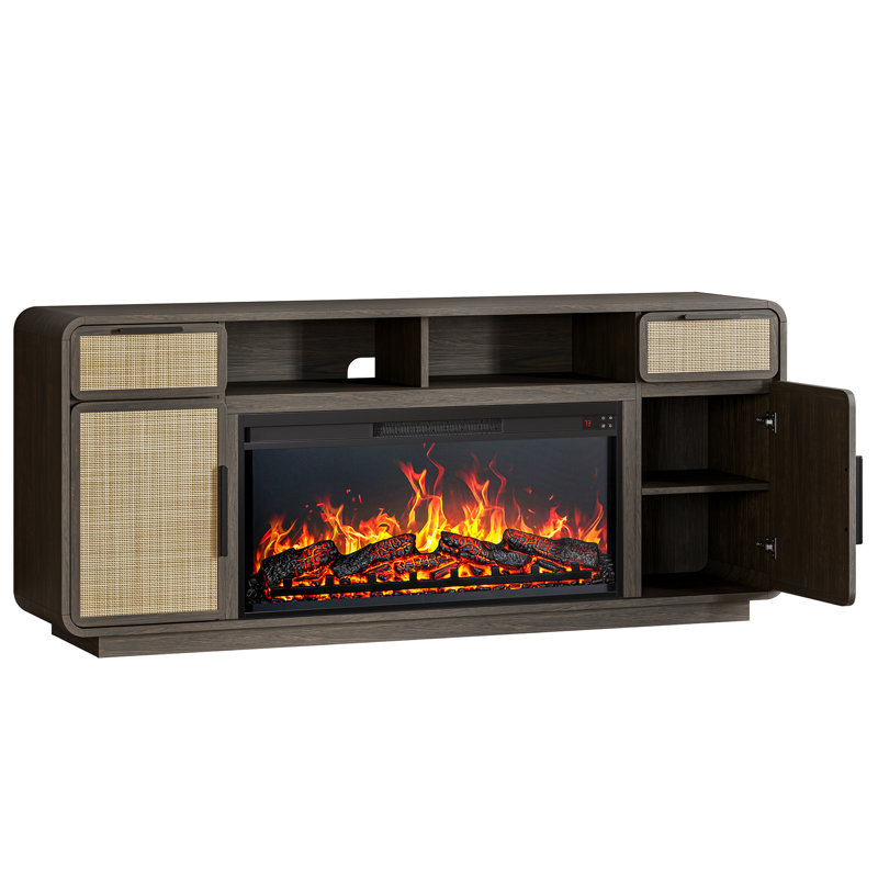Clasine TV Stand Fireplace for TVs up to 75" Fireplace