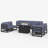 9 - Piece Outdoor Modular Sectional Set with Fire Table-1363332825