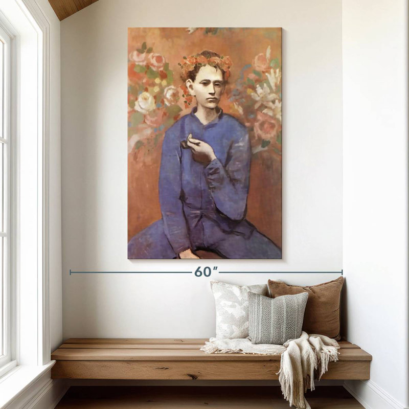 Leisha Boy With A Pipe, 51" H x 34" W