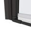 Porte de douche pivotante noire matte pour salle de bain, verre trempé 1/4 ", 34" -35 3/8 "X 72", porte de canal murale lisse et confortable, finition