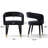Hennigan Textured Fabric Dining Armchairs -1464132004