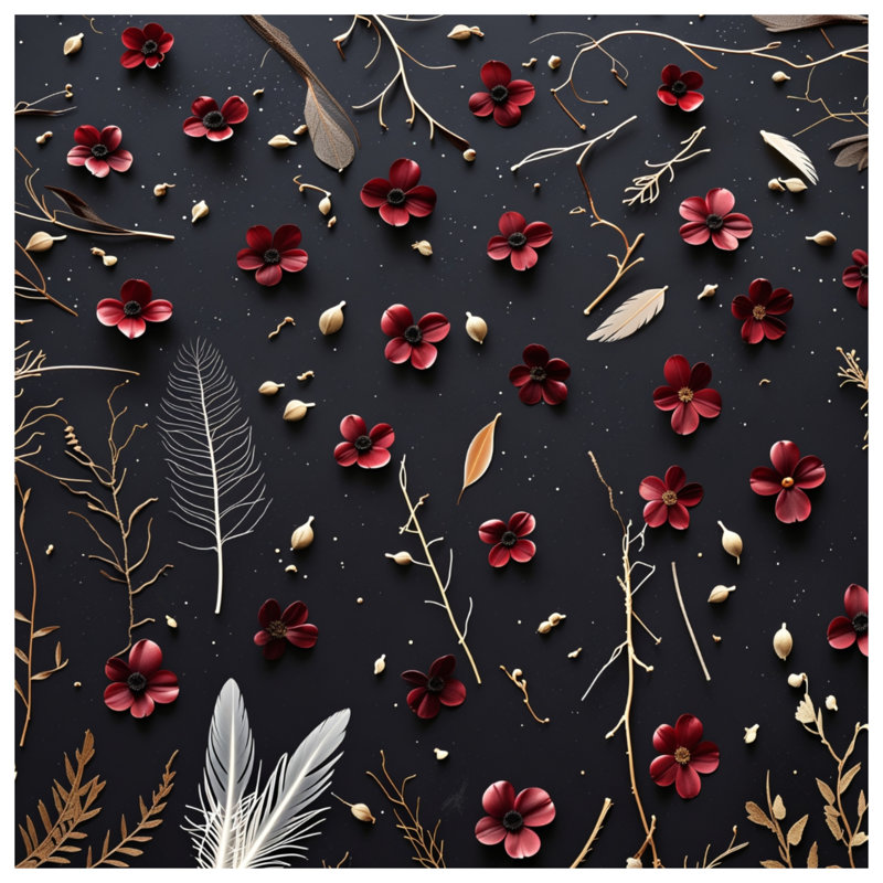 Coussin Floral, 16 x 16 inches
