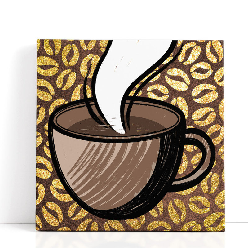 «Life After Coffee 1», reproduction d'art sur toile, H 12 po x l 12 po