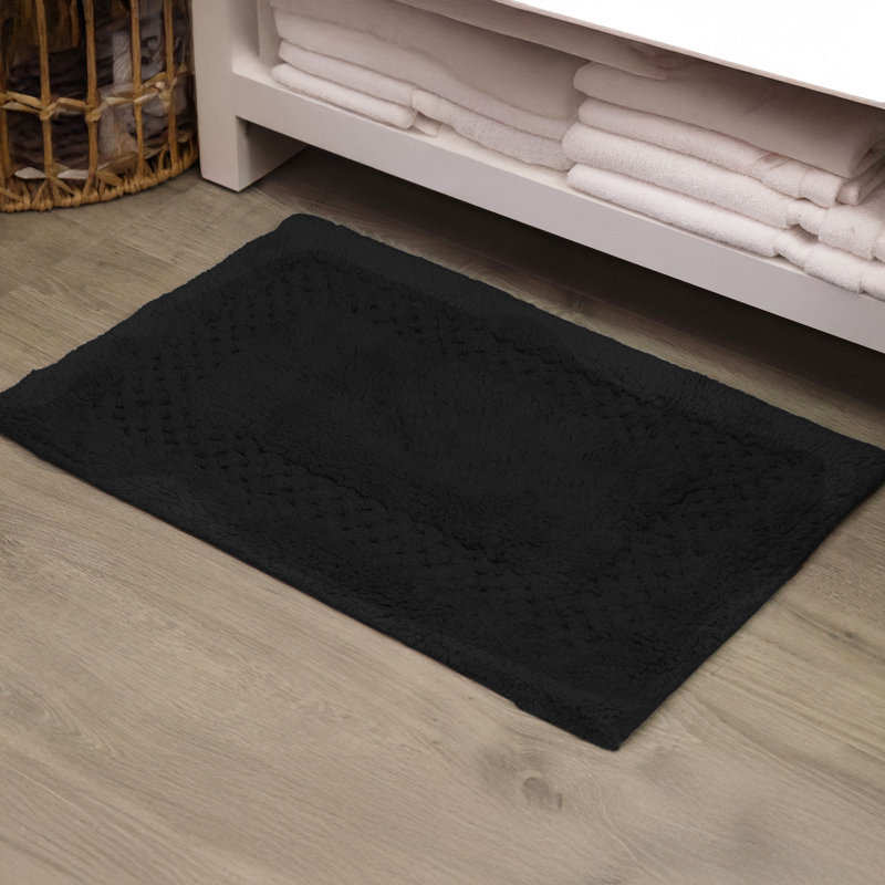 Antigona Soft Bath Rug, 17" W x 24" L, Black