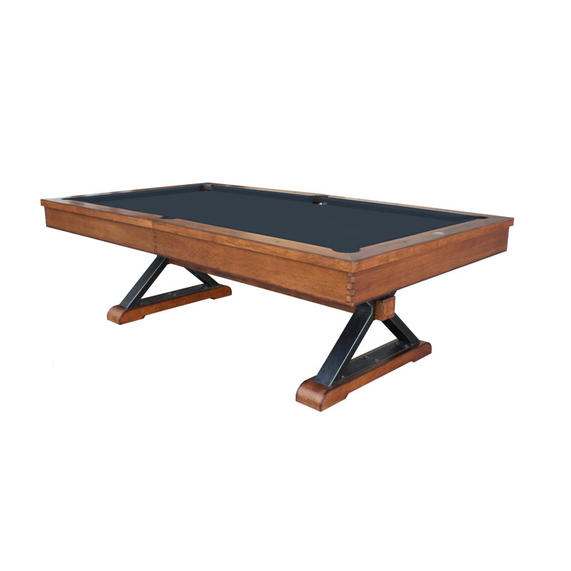 Playcraft Santa Fe 7' Slate Pool Table With Dining Top & Benches/Professional Installation Included, Titanium, 7'