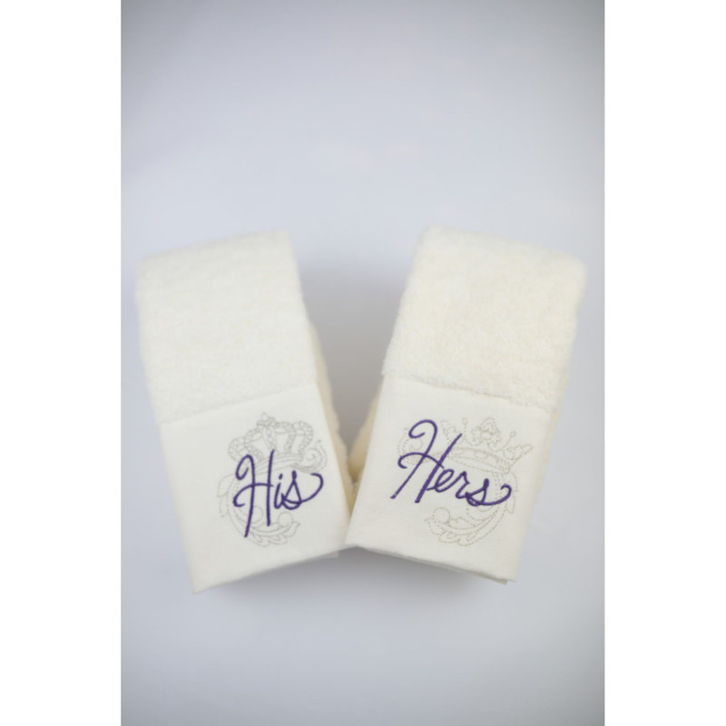 Ensemble de 2 serviettes 100% coton Parrino
