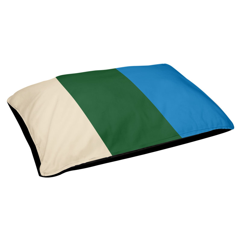 Coussin extérieur Phoenix, Grand (l 40 po x P 30 po x H 14 po), Crème de Cream City / vert de Good Land / bleu de