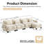 Canapé modulaire surdimensionné en L avec repose-pieds, causeuse inclinable en chenille moderne, canapé amovible, coussins à ressorts ensachés, canapé avec cadre en bois massif pour le bureau de la chambre à coucher, facile à installer-1572050468-1572050469