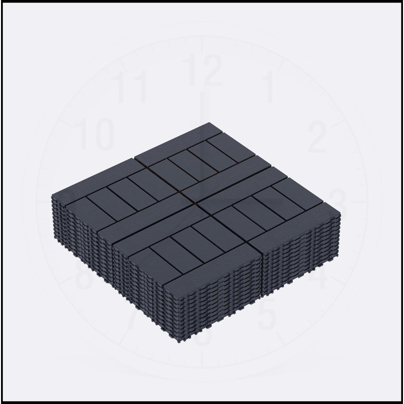 Versatile Interlocking Patio Deck Tiles for Outdoor and Indoor Use, Enhancing Spaces with Ease., Grey